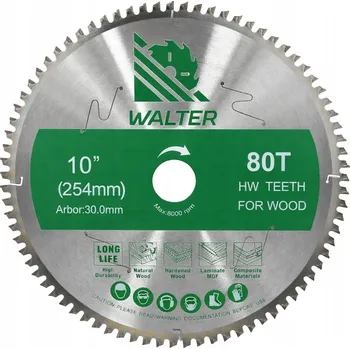 Pilový kotouč Pilový kotouč 254x30 Z-80 kotouč na dřevo vidiový WALTER dřevo vidia