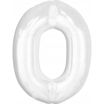 Balónek Fóliový balónek B&C ČÍSLICE 0 BÍLÁ 92 cm GODAN