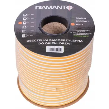 Těsnění do okna a dveří Okenní těsnění bílé Diamanto 0,9 x 10000 x 7 mm