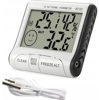 Meteostanice Meteorologická stanice, teploměr s vlhkoměrem, pokojový měřič vlhkosti