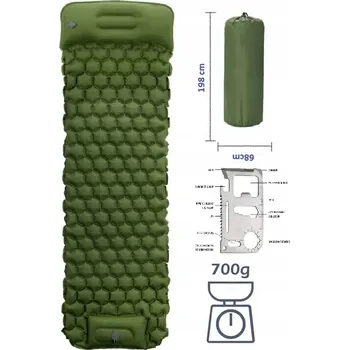 Karimatka Karimatka 3D matrace samonafukovací s pumpičkou a polštář + 198x60x8 cm