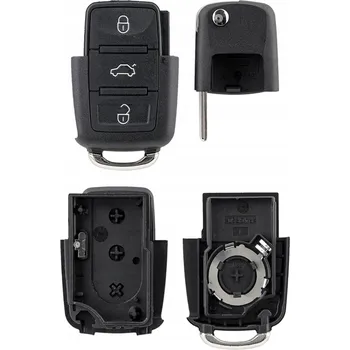 Autoklíč POUZDRO KLÍČE 3 TLAČÍTKA PRO ŠKODA FABIA OCTAVIA VW GOLF S NÁŘADÍM