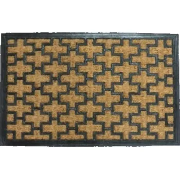 Rohožka Rohožka BORKUM 60x40 cm kokosová béžová se vzorem