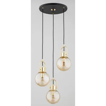 Závěsné svítidlo STORMI GOLD prům. 38 Cm 3xE14 | zlatá/černá