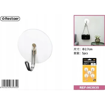 Věšák Samolepicí háčky 5 ks pro organizaci prostoru