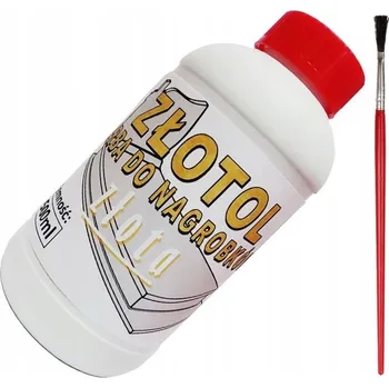 barva a nátěr na dřevo LAK 0,5 L DEKORATIVNÍ BARVA ZLATÁ ZLATOL NA NÁHROBKY PÍSMENA 500 ml