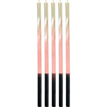 Dortová svíčka SVÍČKY SPIRÁLY OMBRE ZLATÁ/KRÉMOVÁ 5 ks GODAN