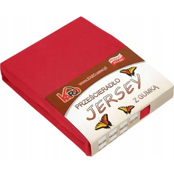 Prostěradlo Prostěradlo jersey s gumou 90x200 červené 024 KARO