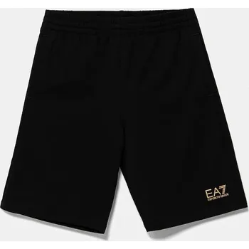 Chlapecké kraťasy Dětské bavlněné šortky EA7 Emporio Armani 7B000026.AF10380 černá 99A, vel. 140