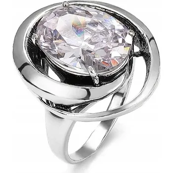 Prsten Prstýnek stříbrný se zirkonem (větší) vel. 20