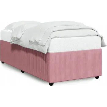 Postel Rám postele sametový růžový 190 x 90 x 46 cm