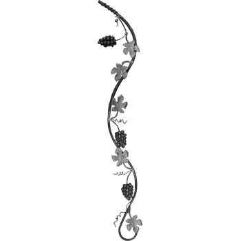 Zábradlí kovářský ornament K3420PV - kovaný ozdobný element, réva, 1250 x 200 mm, profil ø 16 mm