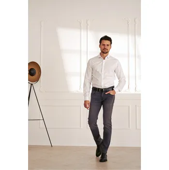 Pánská košile Pánská bavlněná košile Barva: Bílá, Velikost: 47, Střih: REGULAR FIT