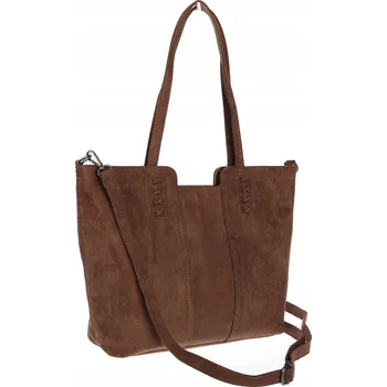 SILVIAROSA kabelka z eko kůže semišová hnědá