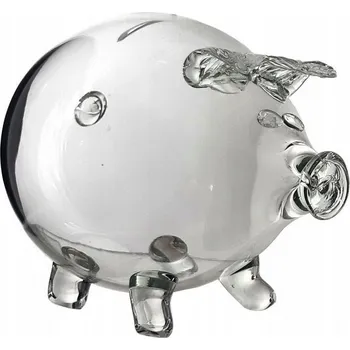 Pokladnička Pokladnička Ruhhy skleněná průhledná 15 cm