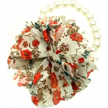 Náramek Náramek na gumičce s PERLIČKAMI a KVĚTINOU