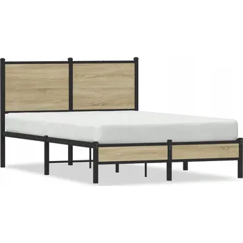 Postel Rám postele dub sonoma 207 x 125 x 91,5 cm s úložným prostorem