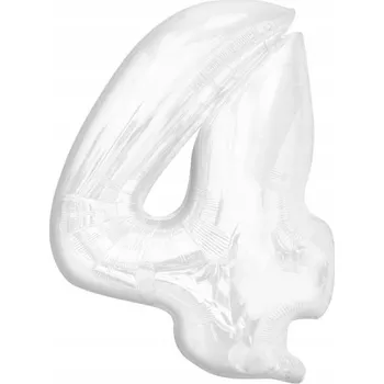 Balónek Fóliový balónek B&C ČÍSLICE 4 BÍLÁ 92 cm GODAN