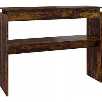 Konferenční stolek Konzolový stolek v industriálním stylu, kouřový dub, 102 x 30 x 80 cm