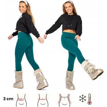 Dámské legíny Dámské legíny legíny s podšívkou, zateplené BLV50-320 Zelená M