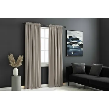 Zatemňovací závěs s řasící páskou "BLACKOUT" SHARY 135x270 cm, cappuccino, (cena za 1 kus) MyBestHome