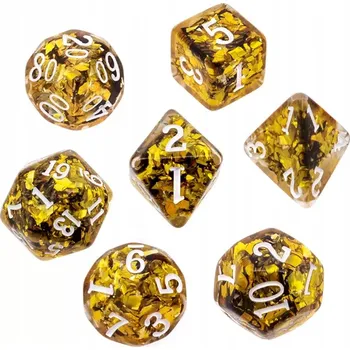 Příslušenství k deskovým hrám Rebel Sada RPG kostek - Husté jádro - Zlaté