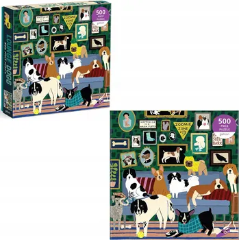 Puzzle Galison 500dílné Puzzle - Psi na klíně