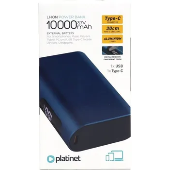 Powerbanka Powerbanka PLATINET 10000 mAh modrá