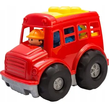 autíčko Autíčko se sadou kostek - červený autobus