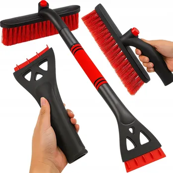 Autoškrabka Teleskopická škrabka na okna 2v1 Kartáč Škrabka na odklízení sněhu 95 cm