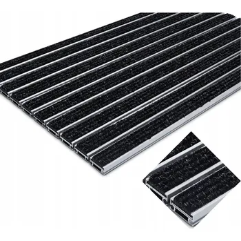 POLENTEX HLINÍKOVÁ VSTUPNÍ ROHOŽKA TEXTILNÍ RYPS 60x40 C17