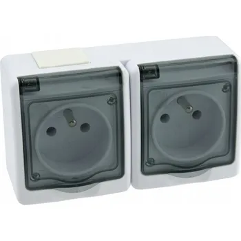 Elektrická zásuvka Zásuvka Beta dvojitá bílá PAWBOL D.3112GG/1