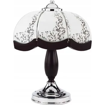 Lampička Vintage retro dřevěná noční lampa Alfa Bluszcz 2 x E14