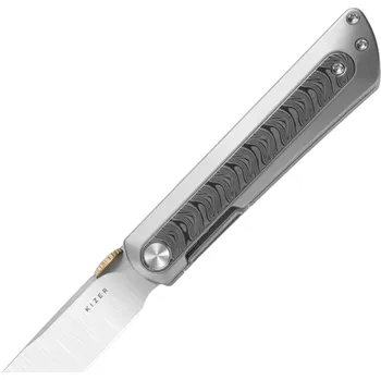 kapesní nůž Kizer Quoll S45VN, Satin Brushed, Ti&Rainbow Damascus Ki3733A1