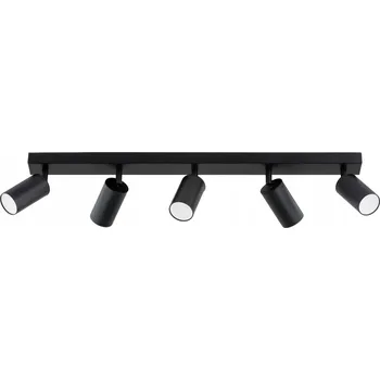 Stropní svítidlo černé 70cm 5xGU10 10W reflektory lišta Alfa