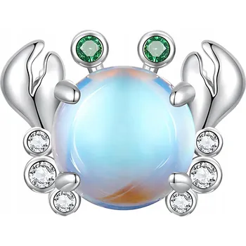 Přívěsek Přívěsek CHARMS STŘÍBRO 925 Krab s Opálem, Mořské Šperky Ocean Blue