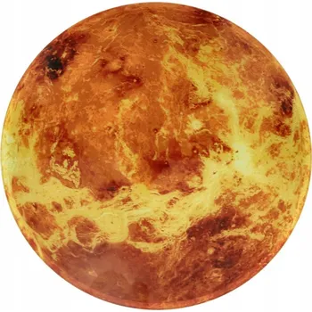 Hodiny Nástěnné hodiny planeta Mars s LED displejem 32 cm oranžové