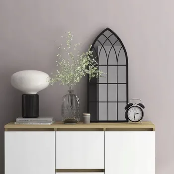 Zrcadlo Zrcadlo do interiéru, černé, 70x30 cm, železné