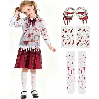 Karnevalový kostým Kostým zombie pro dívku na Halloween, 5-7 LET