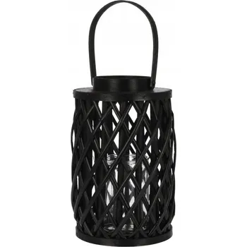 Svícen Lampa na svíčku 30 cm černá vrba