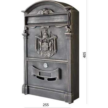 Poštovní schránka poštovní schránka 580/AL měděná patina - schránka na dopisy 255 x 405 x 90 mm﻿ (šířka x výška x hloubka), materiál hliník, kataforézní úprava