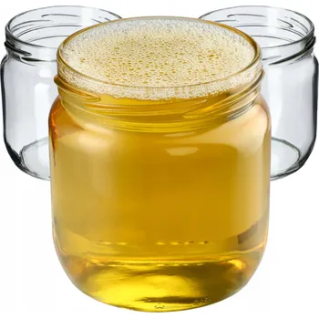 Sklenice 12x SKLENĚNÁ ZAVAŘOVACÍ SKLENICE 425ML SKLENICE NA ZAVAŘENINY DŽEM