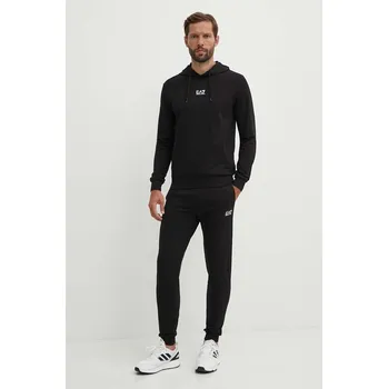 Bavlněná tepláková souprava EA7 Emporio Armani PJVRZ.8NPV64.1200 černá 99X, vel. L
