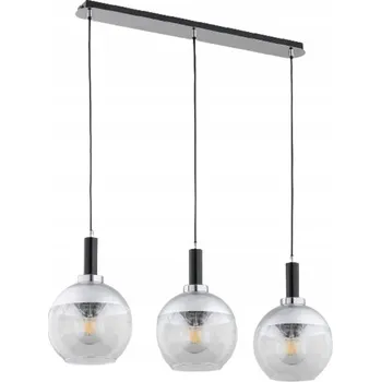 Stylové závěsné svítidlo ADRIA 3x E27 výška 90cm | stříbrné