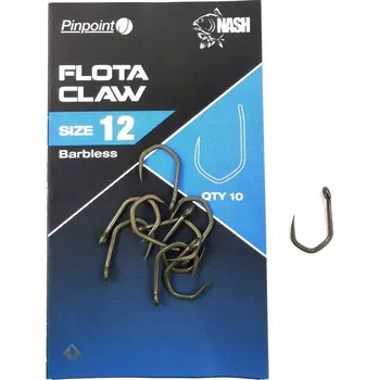 Rybářský háček Nash FLOTA CLAW SIZE 8 BARBLESS Háčky na dno, 10 ks