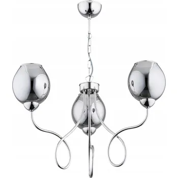 Závěsné svítidlo do obývacího pokoje FIOLA 3x E27 výška 75 cm | chrom