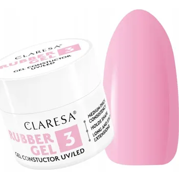 Lak na nehty Claresa Stavební Gel na nehty Rubber Gel 12 g - Č. 3 Studená růžová