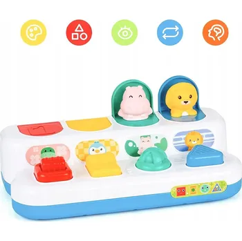 Hračka pro nejmenší SKÁKAJÍCÍ BAREVNÍ DINOSAUŘI HRAČKA INTERAKTIVNÍ POP-UP HRAČKA