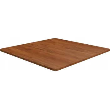 Konferenční stolek Čtvercová deska stolu, tmavě hnědá, 70x70x1,5 cm, dubová