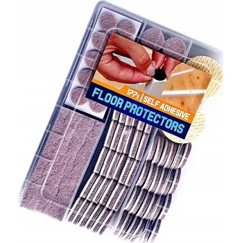 Podložka pod nábytek OCHRANNÉ SAMOLEPICÍ FILCOVÉ PODLOŽKY POD NÁBYTEK SADA 177 ks PLST HNĚDÉ